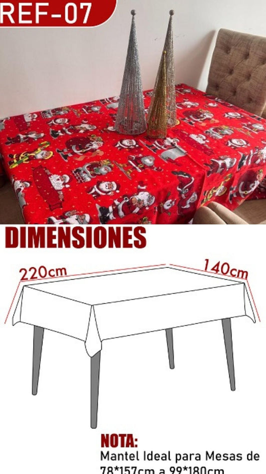 Mantel De Mesa Comedor Diseños Navideños